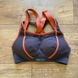 Savage X Fenty Women's Sports Bra - Brown and Orange